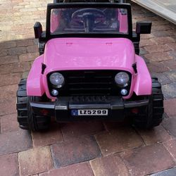 Pink Jeep Power wheels for Kids