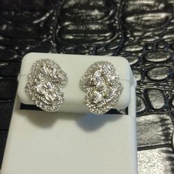 Solid 925 Silver Nuggets Earrings 