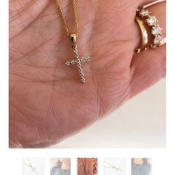 🔥18k Yellow Gold With Diamonds Pendant 