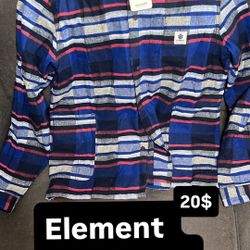 Element Plaid Shirt Size L