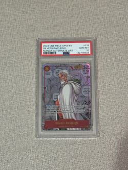 PSA 10 Silvers Rayleigh Manga Alternate Art OP08 #118