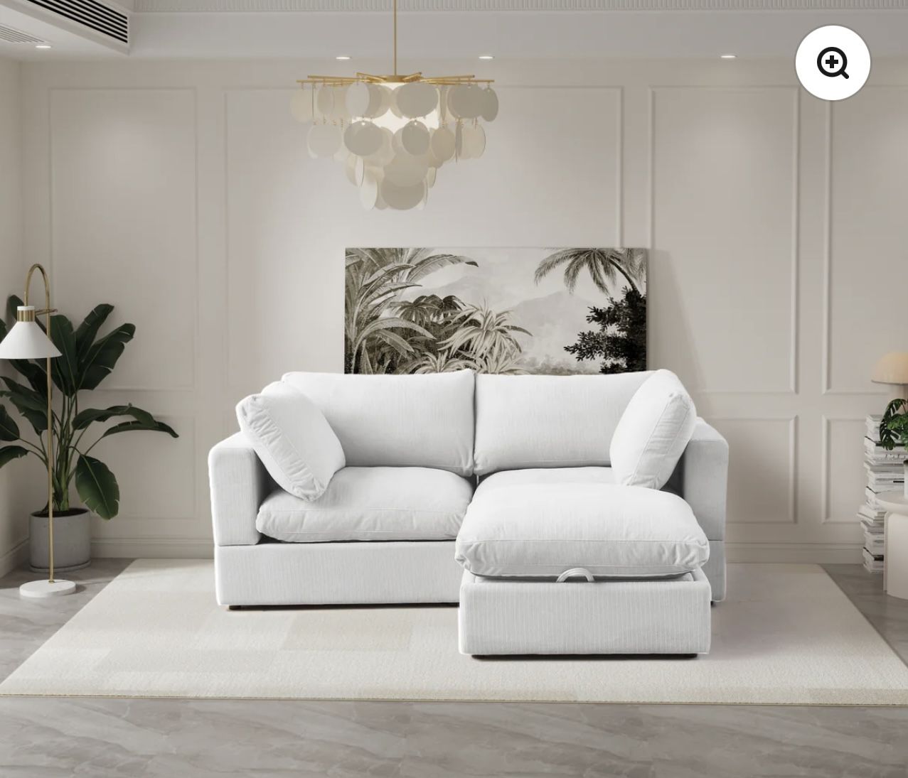 White Cloud Couch Sectional FREE DELIVERY 🚚 3 Piece Set