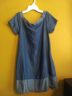 WOMEN'S DENIM CATO DRESS SZ SMALL