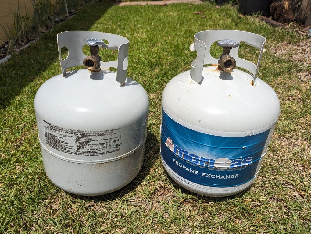 2 Empty Propane Tanks