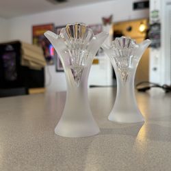 Crystal candle holders