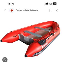 Saturn Inflatable Boat Red