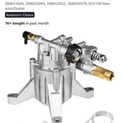 YAMATIC 7/8" Shaft Vertical Pressure Washer Pump 3000 PSI @ 2.5 GPM