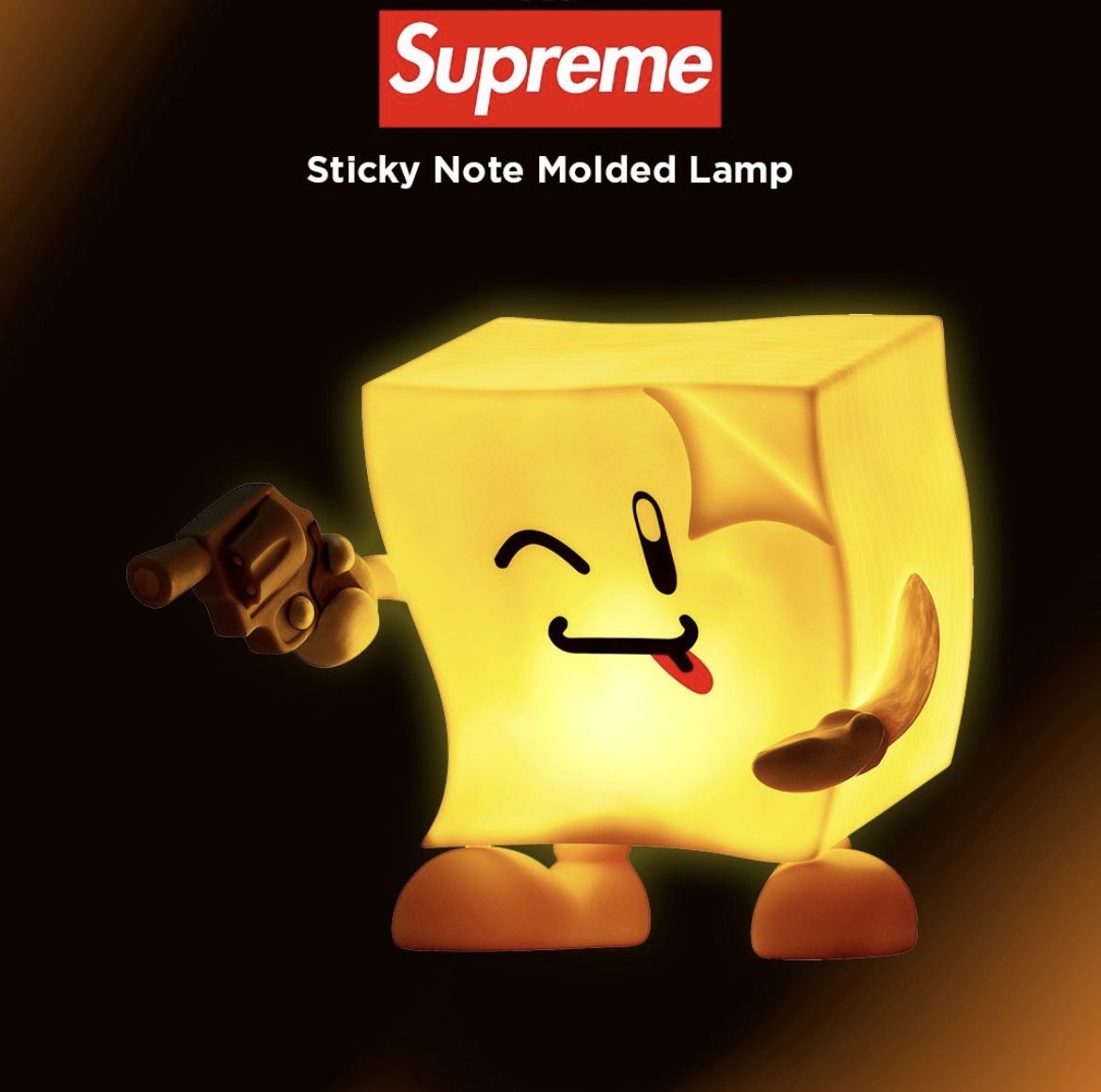 【希少】Supreme Sticky Note Molded Lamp Supreme Sticky Note Molded Lamp Yellow ベストセラー 商品