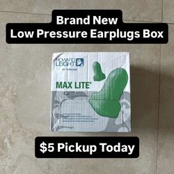 Brand New Low Pressure Earplugs Box (1 Available)