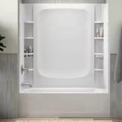 Brand new kohler 60”x30” left drain soaking bathtub