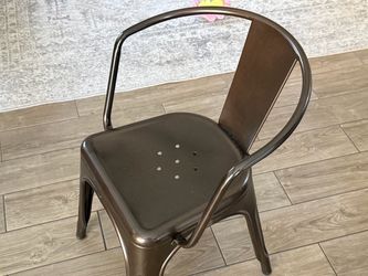 Bronze Metal Tolix-Style Dining Chair