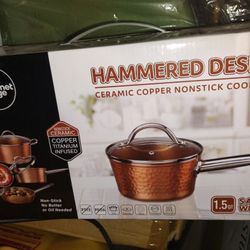 Hammer Designs Ceramic Copper Nonstick Cooking Pot 👀👀❤️‍🔥