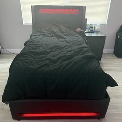 Twin Bed Frame and Twin Mattress 