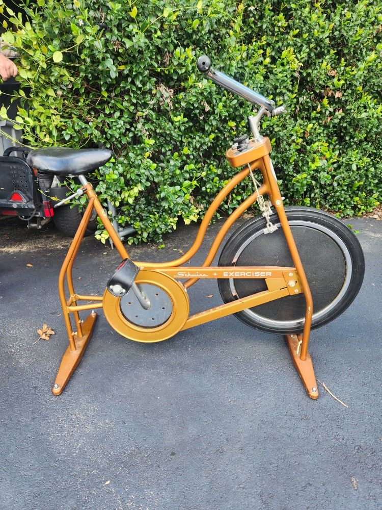 Vintage Working 1980’s Schwinn Exerciser Exercise Bike Clean Coppertone