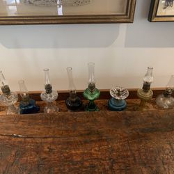 10 Vintage Mini Oil Lamps