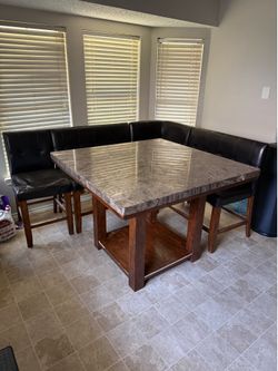 Marble Dining Table and Chair Set
