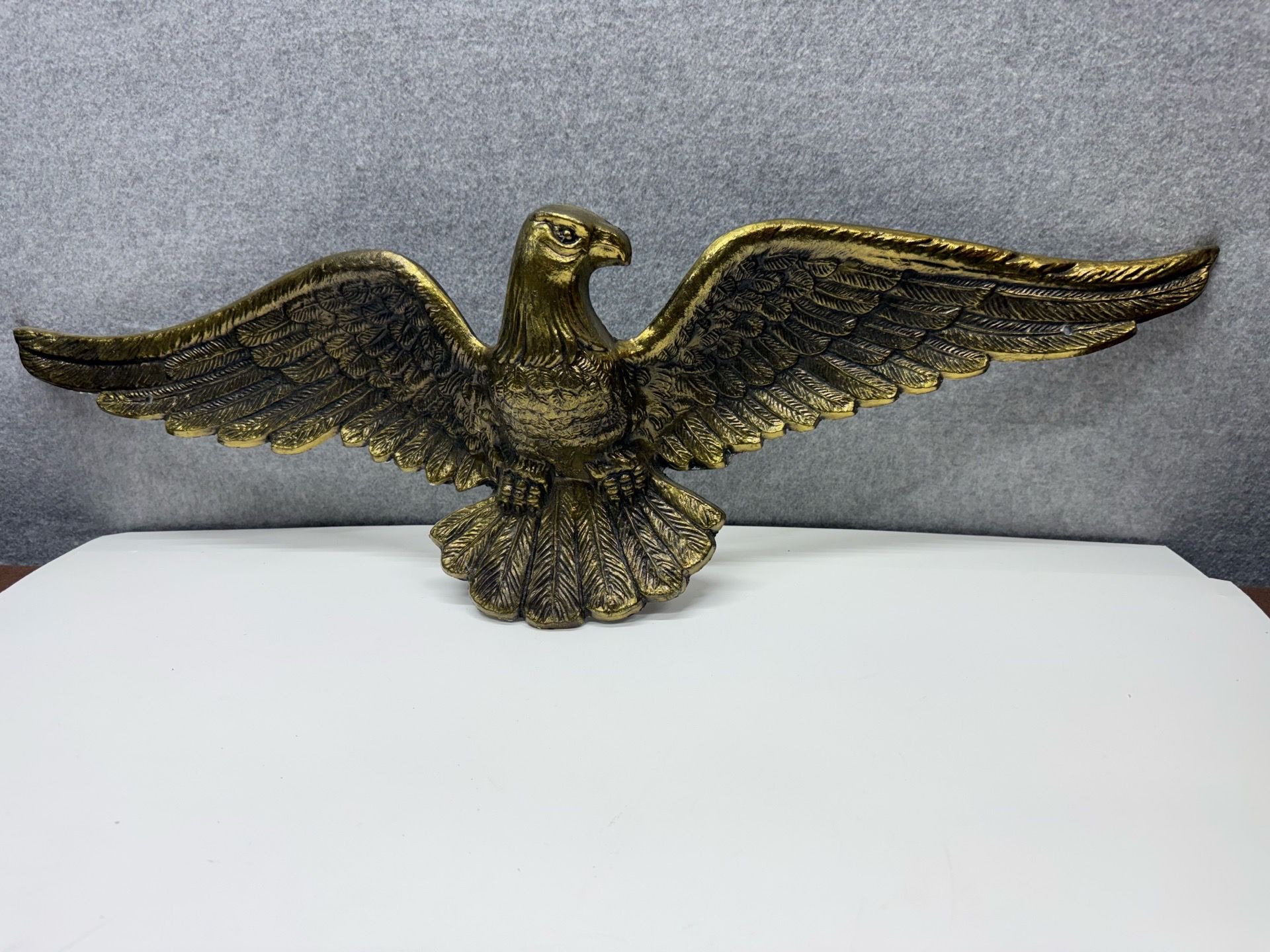 Vintage EMIG Products #331 Large Eagle Wall Decor 29” Gold Tone Metal