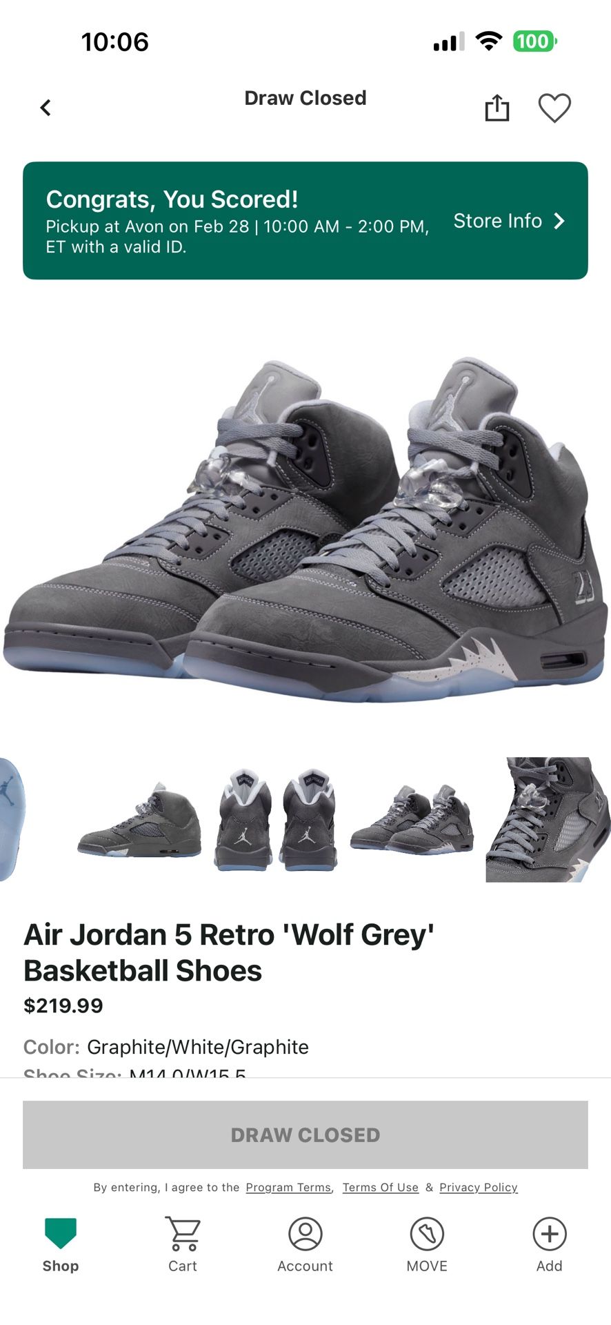 Jordan 5 Wolf Grey