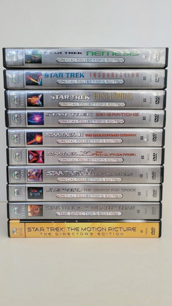 Star Trek DVD Movie Collection! 10 Films Total! Each one is a 2-Disc Special Collector's Edition! Near Mint Cond!