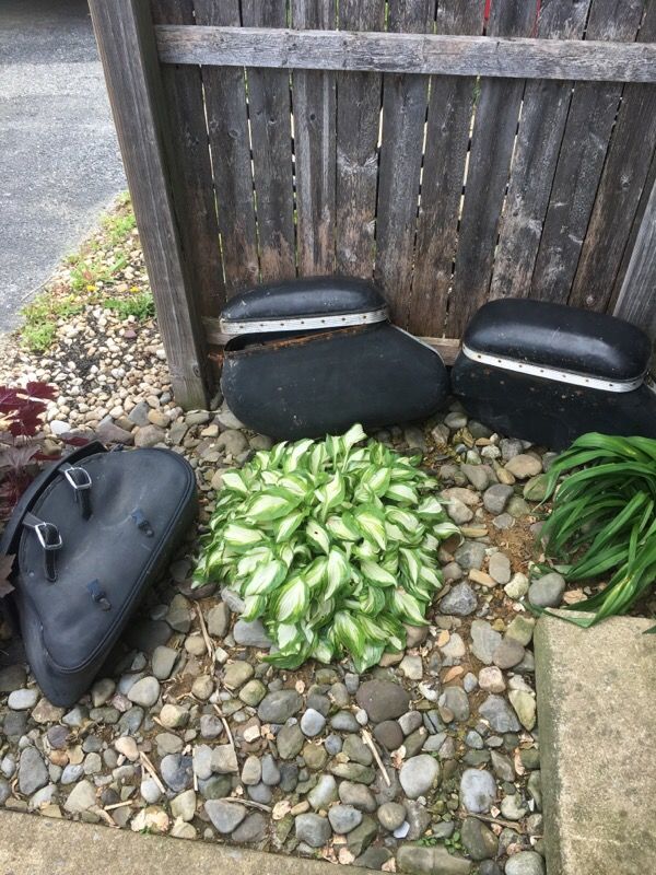 Vintage harley davidson bubble saddlebags