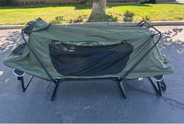 Collapsible camping tent cot shelter for one person