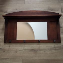 Entry Mirror With Shelf  