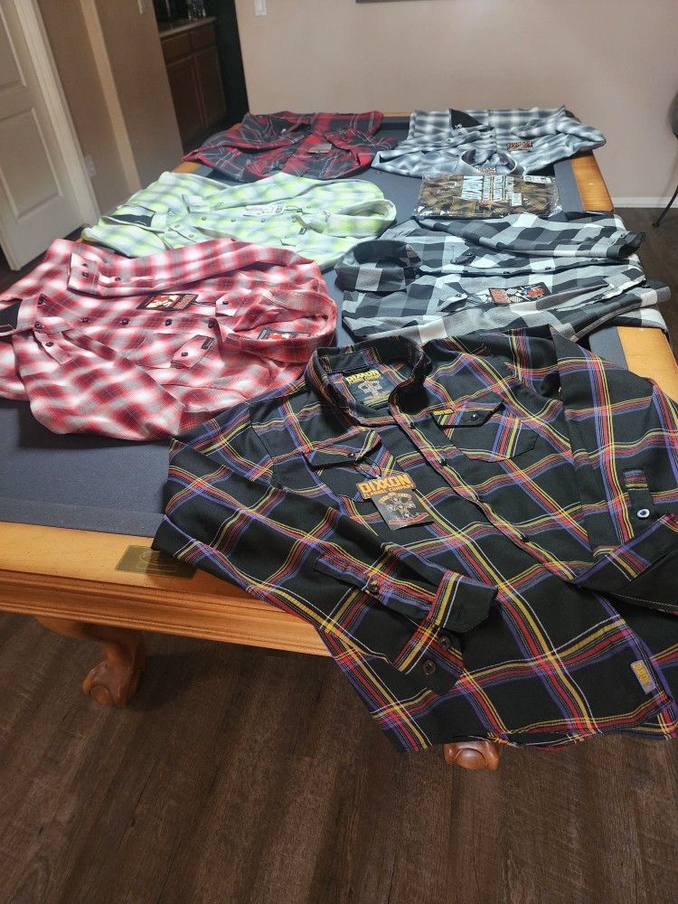 Dixxon Men's Large Flannels Jackets Yard Sale 