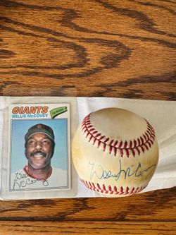 Willie McCovey autographed baseball plus card