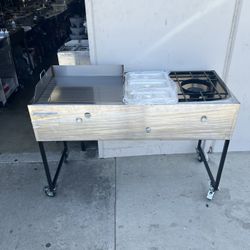 Taco Carts /Planchita Con Charolas I Quemador Para Ollas