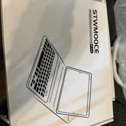 STWMOOCE Wireless Keyboard Leather Case Bluetooth Magnetic Smart for iPad Pink