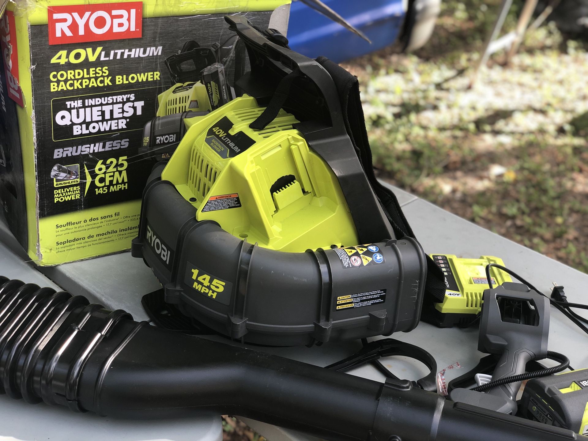 40v Backpack Ryobi Battery Blower 40v RYOBI 145 MPH 625 CFM 40