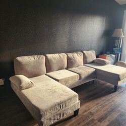 Grey U-shaped Couch