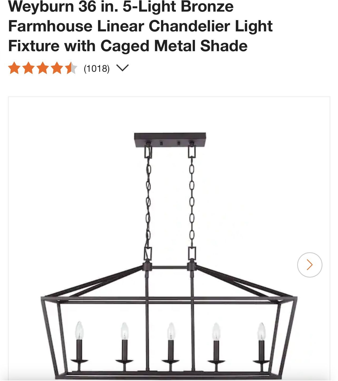 Farmhouse Chandelier Light