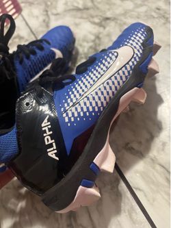 Nike Kids Alpha Menace Shark 2 Cleats Blue Black 1.5Y AQ7654-402