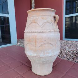 Rustic Terracotta Olive Jar Planter Pot, Amphora Style, 24″ Tall