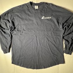 Pre Owned Last Photo Print Cracking  Carnival Vista  Spirit Jersey T Shirt  Long Sleeve Printed  Navy Blue White  Men  Size Medium