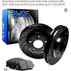 R1 Concepts Rear Brakes and Rotors Kit |Rear Brake Pads| Brake Rotors and Pads| Ceramic Brake Pads and Rotors |fits 2017-2020 Audi A4 (Manufactured Da
