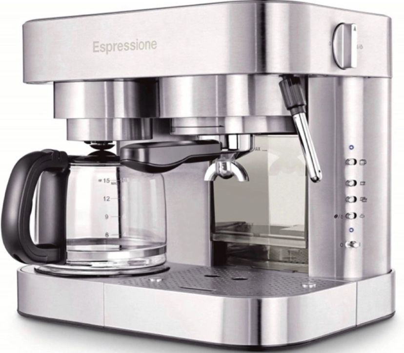 Espressione Combination Stainless Steel Espresso + Coffee Maker #2704
