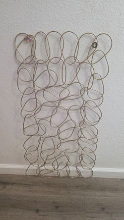 Gold Metal Wire Loop Wall Art