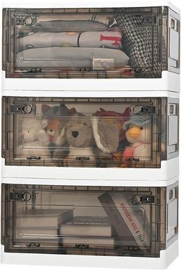 FORWOS Stackable Storage Closet Lid Stackable Collapsible Bin 3 Pack, 22.4 x 15.4 x 11.80'' ⭐NEW⭐ CYISell
