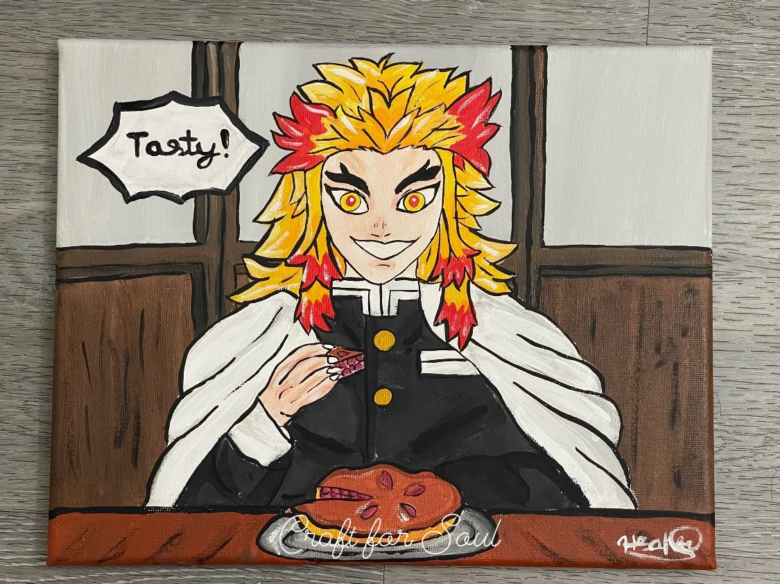 Demon Slayer Rengoku painting