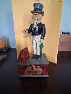 Cast iron bank from 1950s
