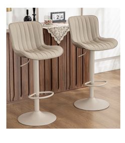 Adjustable Bar Stools WHITE base