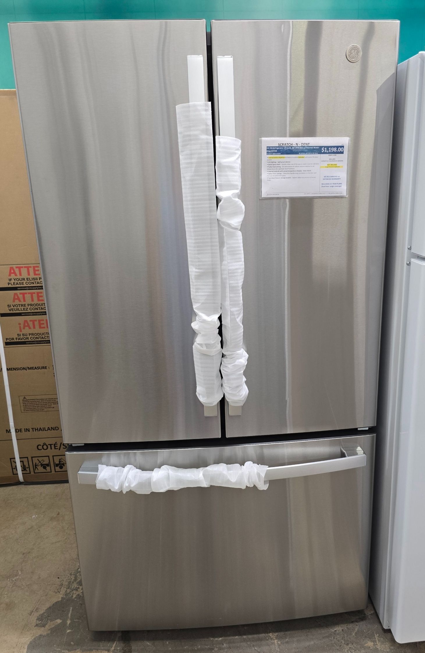 GE Refrigerator French Door 27 Cu. Ft. Stainless