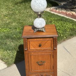 Nightstand with gone with the lamp