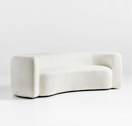 Hugger Curved Boucle Sofa From Crate & Barrel Like New