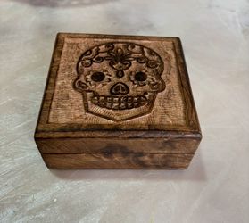 Carved Skull Trinket Box