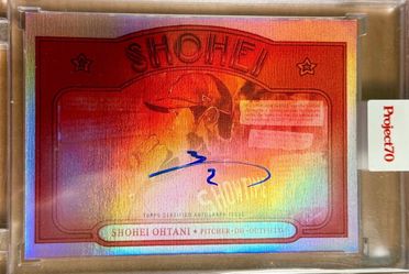 Shohei Ohtani 2021 Topps Project70 Red Auto /5 Encased