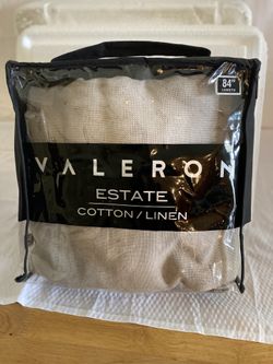 VALERON ESTATE COTTON/ LINEN WINDOW PANEL, TAUPE