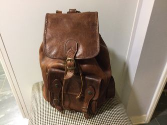 Vintage Brown Genuine Leather Backpack